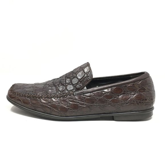 Prada Loafers Shoes Size 8/9 US Brown Crocodile main image 10